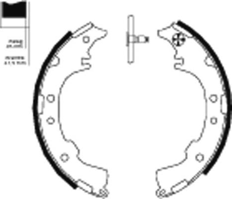 HELLA 8DB 355 000-251 - Комплект тормозных колодок, барабанные avtokuzovplus.com.ua