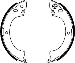 HELLA 8DB 355 000-821 - Комплект тормозных колодок, барабанные autodnr.net