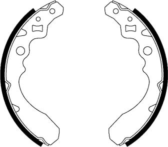 HELLA 8DB 355 001-121 - Комплект гальм, барабанний механізм autocars.com.ua