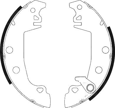 HELLA 8DB 355 001-201 - Комплект гальм, барабанний механізм autocars.com.ua