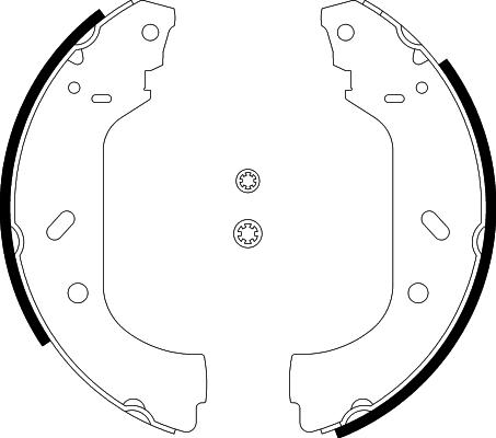 HELLA 8DB 355 001-641 - Комплект тормозных колодок, барабанные avtokuzovplus.com.ua