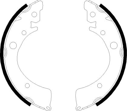 HELLA 8DB 355 001-651 - Комплект тормозных колодок, барабанные autodnr.net