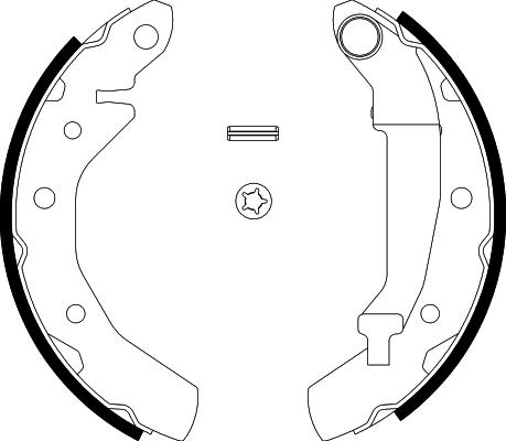 HELLA 8DB 355 001-741 - Комплект тормозных колодок, барабанные avtokuzovplus.com.ua