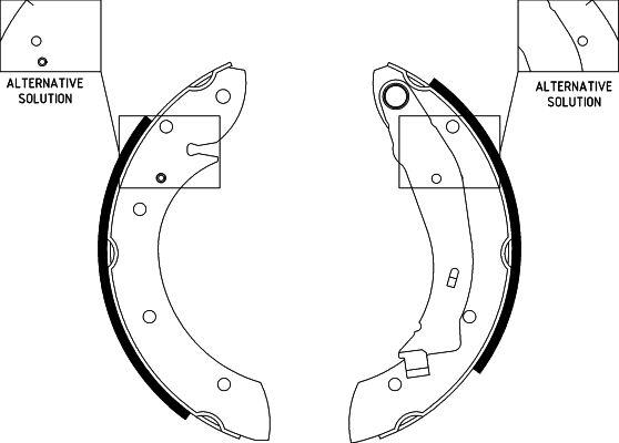 HELLA 8DB 355 001-831 - Комплект тормозных колодок, барабанные autodnr.net