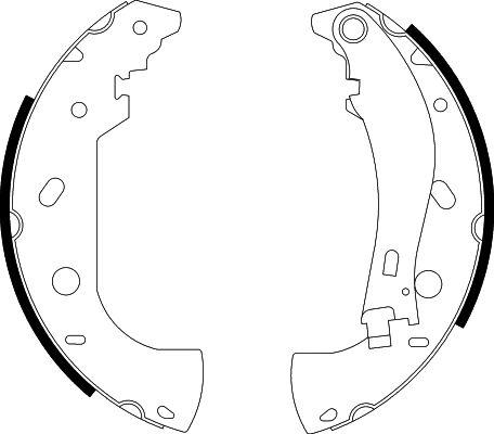 HELLA 8DB 355 001-841 - Комплект гальм, барабанний механізм autocars.com.ua