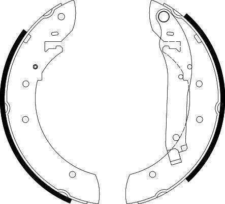 HELLA 8DB 355 002-011 - Комплект тормозных колодок, барабанные avtokuzovplus.com.ua