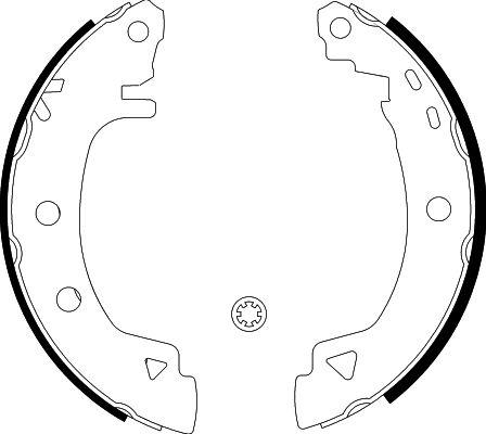 HELLA 8DB 355 002-061 - Комплект гальм, барабанний механізм autocars.com.ua