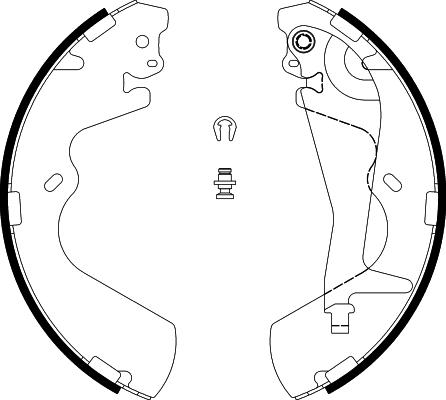 HELLA 8DB 355 002-291 - Комплект гальм, барабанний механізм autocars.com.ua