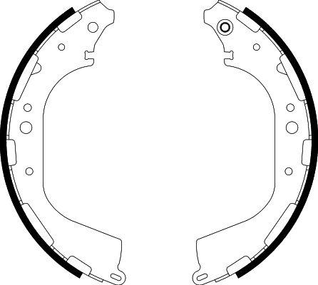 HELLA 8DB 355 002-341 - Комплект гальм, барабанний механізм autocars.com.ua