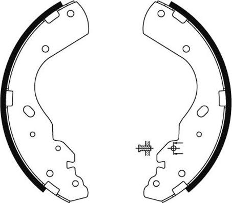 HELLA 8DB 355 002-851 - Комплект тормозных колодок, барабанные autodnr.net