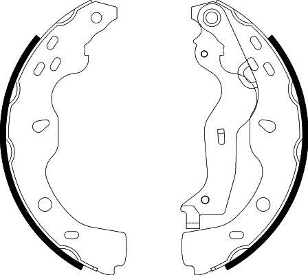 HELLA 8DB 355 003-041 - Комплект тормозных колодок, барабанные avtokuzovplus.com.ua