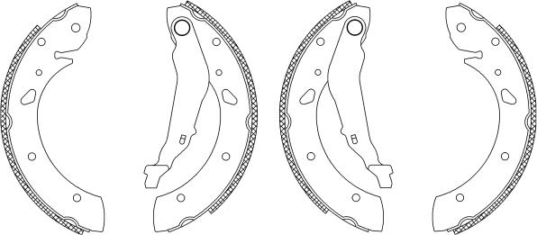 HELLA 8DB 355 003-451 - Комплект гальм, барабанний механізм autocars.com.ua