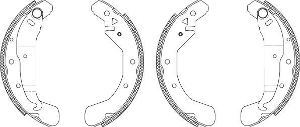 HELLA 8DB 355 003-481 - Комплект тормозных колодок, барабанные avtokuzovplus.com.ua