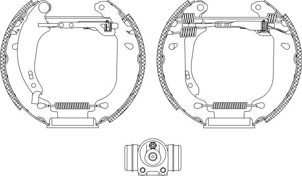 HELLA 8DB 355 004-511 - Комплект тормозных колодок, барабанные avtokuzovplus.com.ua