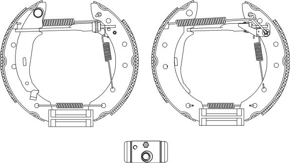 HELLA 8DB 355 005-041 - Комплект тормозных колодок, барабанные avtokuzovplus.com.ua