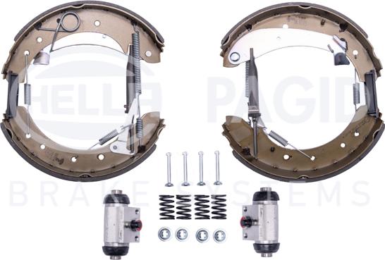 HELLA 8DB 355 005-281 - Комплект тормозных колодок, барабанные autodnr.net