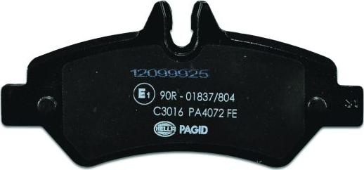 HELLA 8DB 355 005-351 - Тормозные колодки, дисковые, комплект autodnr.net