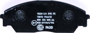 HELLA 8DB 355 005-661 - Тормозные колодки, дисковые, комплект autodnr.net