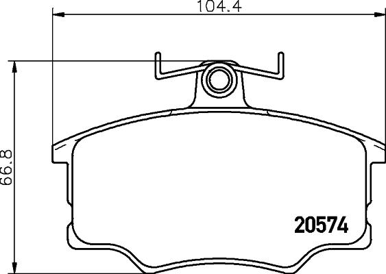 HELLA 8DB 355 006-021 - Гальмівні колодки, дискові гальма autocars.com.ua