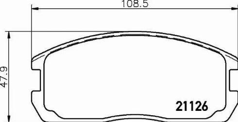 HELLA 8DB 355 006-201 - Тормозные колодки, дисковые, комплект avtokuzovplus.com.ua