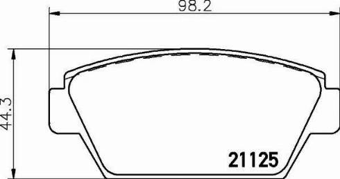 HELLA 8DB 355 006-231 - Гальмівні колодки, дискові гальма autocars.com.ua