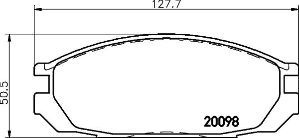 HELLA 8DB 355 006-251 - Гальмівні колодки, дискові гальма autocars.com.ua