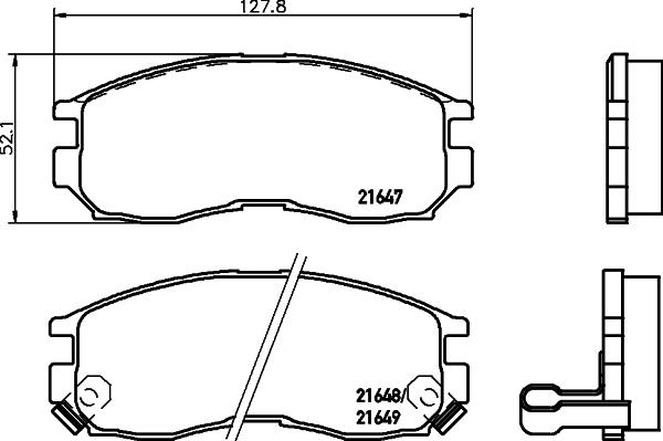 HELLA 8DB 355 006-471 - Гальмівні колодки, дискові гальма autocars.com.ua