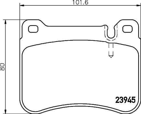 HELLA 8DB 355 006-541 - Гальмівні колодки, дискові гальма autocars.com.ua