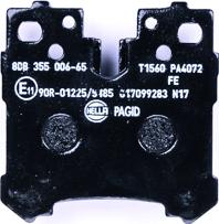 HELLA 8DB 355 006-651 - Тормозные колодки, дисковые, комплект avtokuzovplus.com.ua