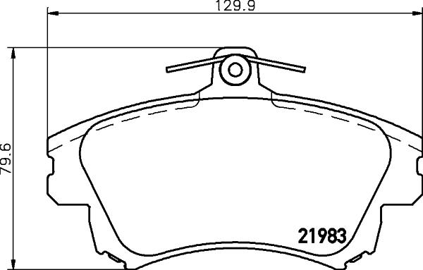 HELLA 8DB 355 006-711 - Гальмівні колодки, дискові гальма autocars.com.ua