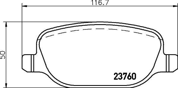 HELLA 8DB 355 006-741 - Гальмівні колодки, дискові гальма autocars.com.ua