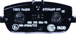 HELLA 8DB 355 006-781 - Гальмівні колодки, дискові гальма autocars.com.ua