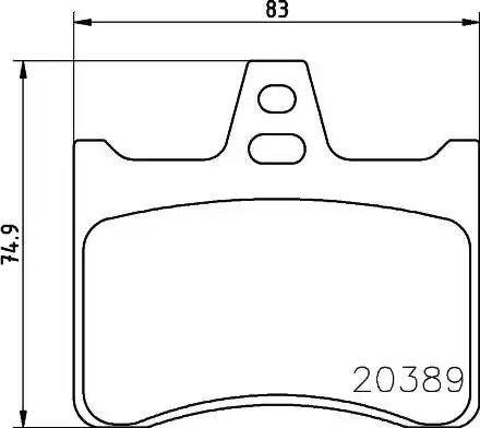 HELLA 8DB 355 007-201 - Гальмівні колодки, дискові гальма autocars.com.ua