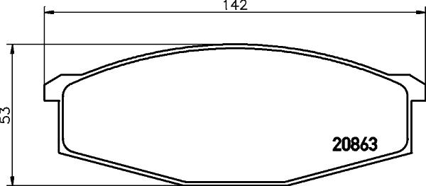 HELLA 8DB 355 007-291 - Тормозные колодки, дисковые, комплект autodnr.net