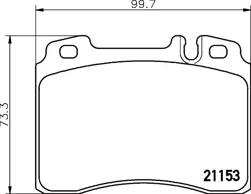 HELLA 8DB 355 007-471 - Гальмівні колодки, дискові гальма autocars.com.ua