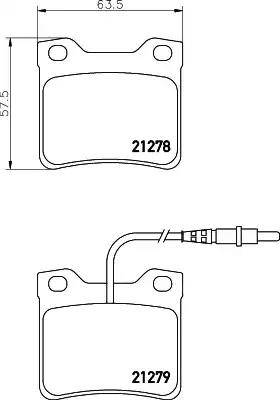 HELLA 8DB 355 007-491 - Гальмівні колодки, дискові гальма autocars.com.ua