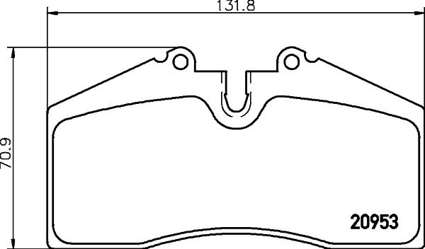 HELLA 8DB 355 007-701 - Гальмівні колодки, дискові гальма autocars.com.ua