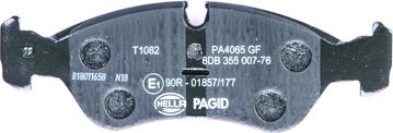 HELLA 8DB 355 007-761 - Тормозные колодки, дисковые, комплект autodnr.net