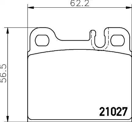 HELLA 8DB 355 008-101 - Тормозные колодки, дисковые, комплект avtokuzovplus.com.ua