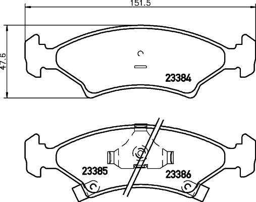 HELLA 8DB 355 008-241 - Гальмівні колодки, дискові гальма autocars.com.ua