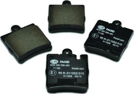 HELLA 8DB 355 008-451 - Тормозные колодки, дисковые, комплект avtokuzovplus.com.ua