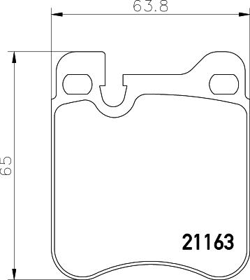 HELLA 8DB 355 008-491 - Гальмівні колодки, дискові гальма autocars.com.ua