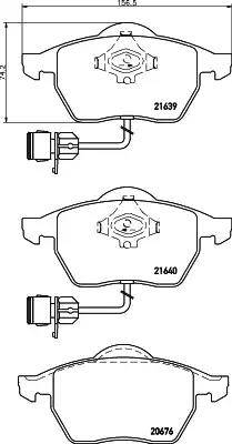 HELLA 8DB 355 008-531 - Гальмівні колодки, дискові гальма autocars.com.ua