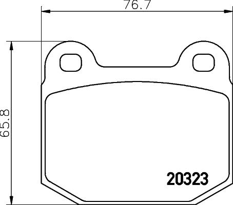 HELLA 8DB 355 009-061 - Гальмівні колодки, дискові гальма autocars.com.ua