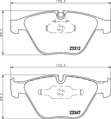 HELLA 8DB 355 009-271 - Гальмівні колодки, дискові гальма autocars.com.ua