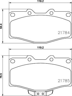 HELLA 8DB 355 009-471 - Гальмівні колодки, дискові гальма autocars.com.ua