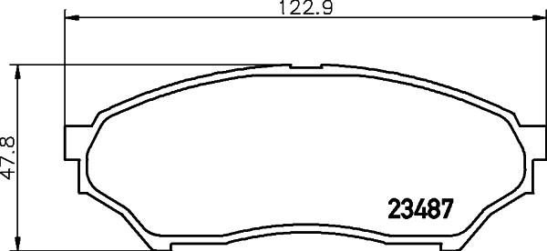 HELLA 8DB 355 009-521 - Тормозные колодки, дисковые, комплект avtokuzovplus.com.ua