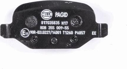 HELLA 8DB 355 009-551 - Тормозные колодки, дисковые, комплект autodnr.net