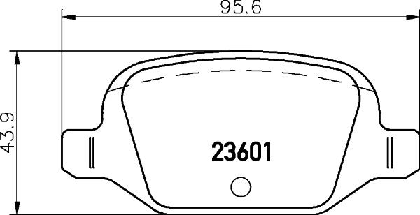 HELLA 8DB 355 009-551 - Тормозные колодки, дисковые, комплект avtokuzovplus.com.ua