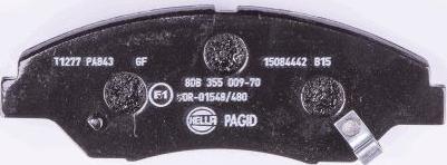 HELLA 8DB 355 009-701 - Тормозные колодки, дисковые, комплект autodnr.net